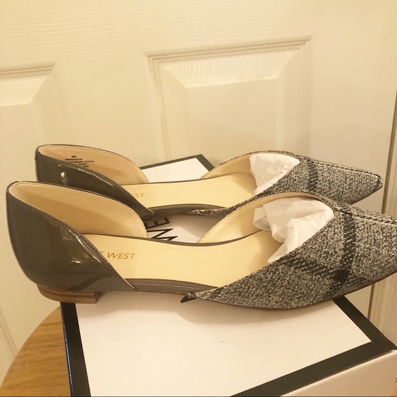 Nine West Gray Tweed Flats - Picture 2 of 14